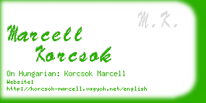 marcell korcsok business card